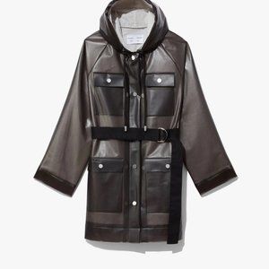 Proenza Schouler White Label Belted Raincoat With Striped Lining